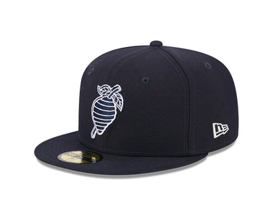 Charlotte Knights New Era Black Hornets 59FIFTY Fitted Cap