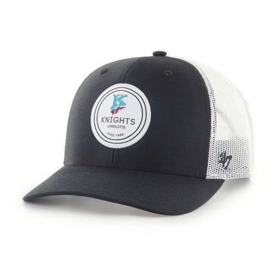 Charlotte Knights 47 Brand Black Dupree Trucker Hat