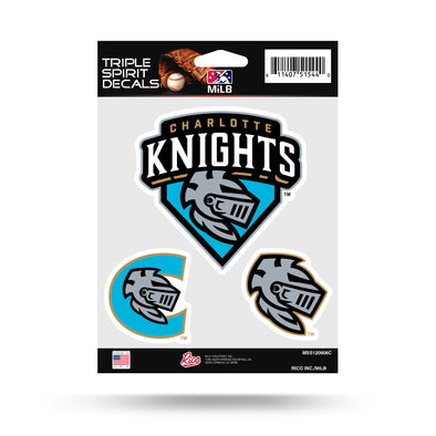 Charlotte Knights RICO Triple Logo Decal Set