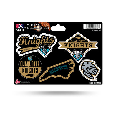 Charlotte Knights RICO 5 Piece Decal Sheet