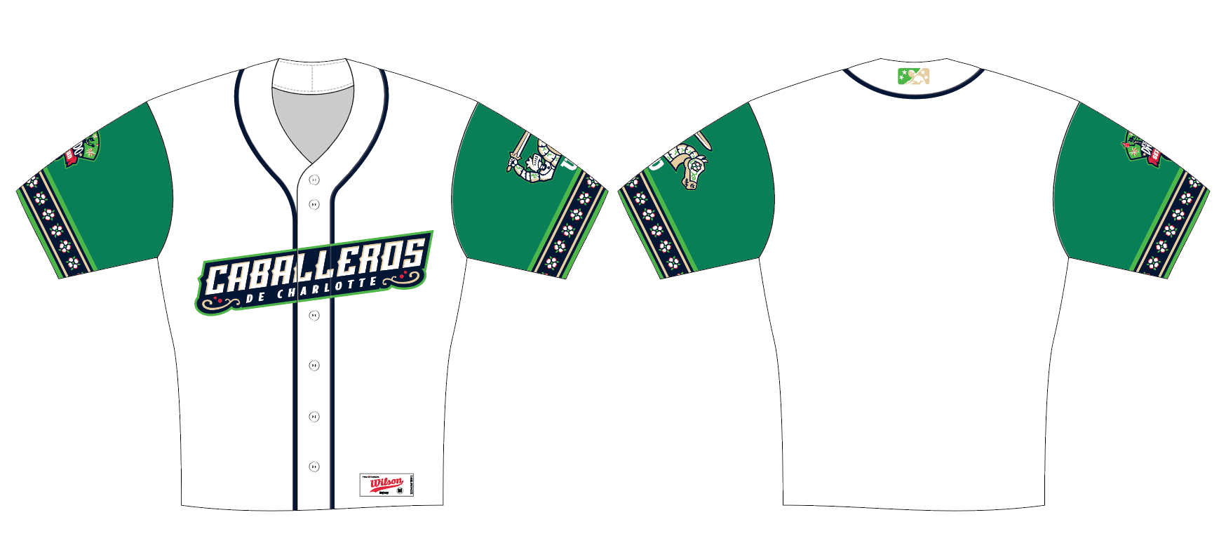 Charlotte Knights Wilson Copa Caballeros Jersey 3X-Large