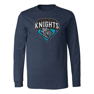 Charlotte Knights 108 Stitches Navy Vintage Long Sleeve Tee