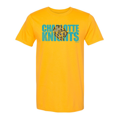 Charlotte Knights 108 Stitches Gold Economy Label Tee